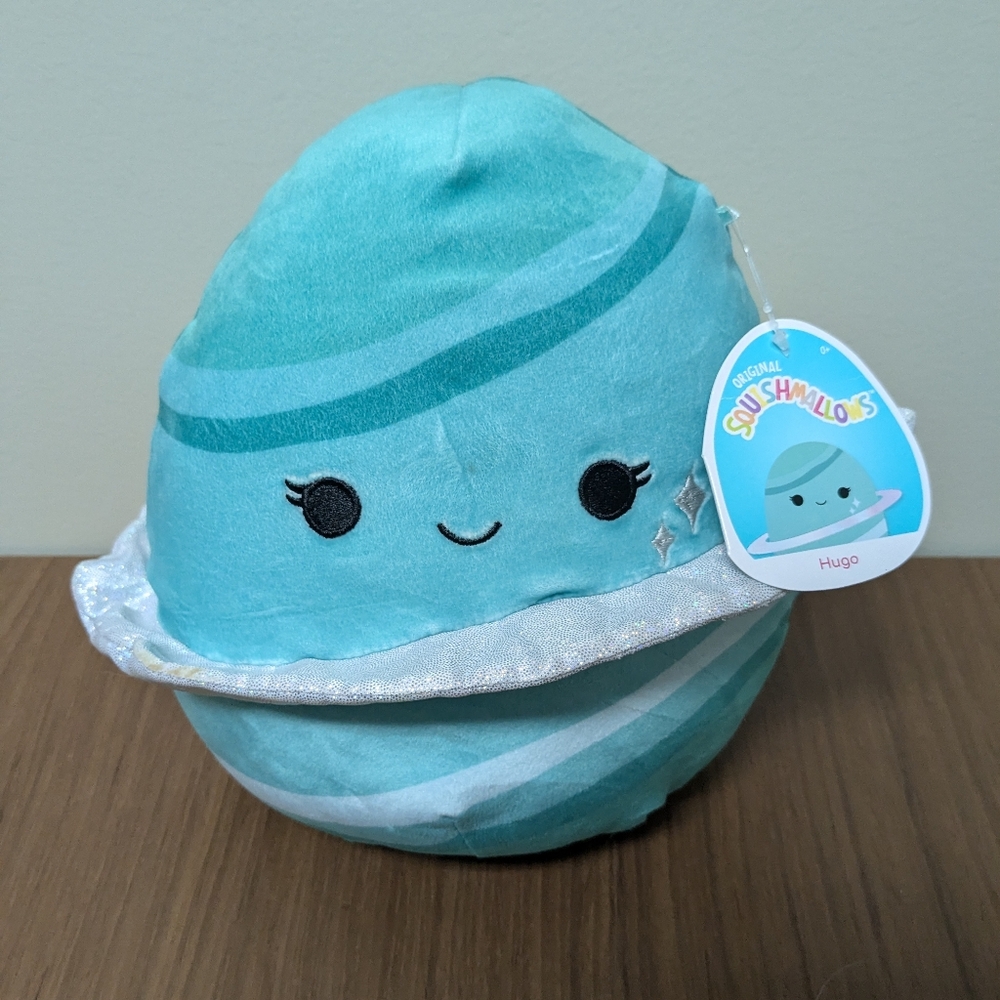 ⭐2/$25⭐ 8" Hugo the Planet Saturn Squishmallows Teal Plush Toy